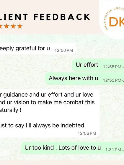 A heartfelt message from a client expressing gratitude for the guidance and vision that helped her combat her thyroid condition naturally.