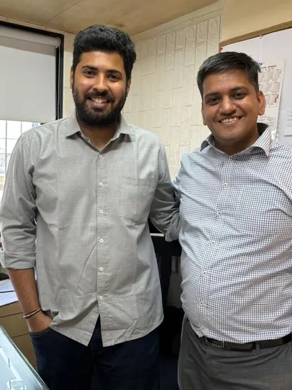 With a colleague at our new Mumbai office. Being a first-generation lawyer, this expansion is the result of a decade of hard work.