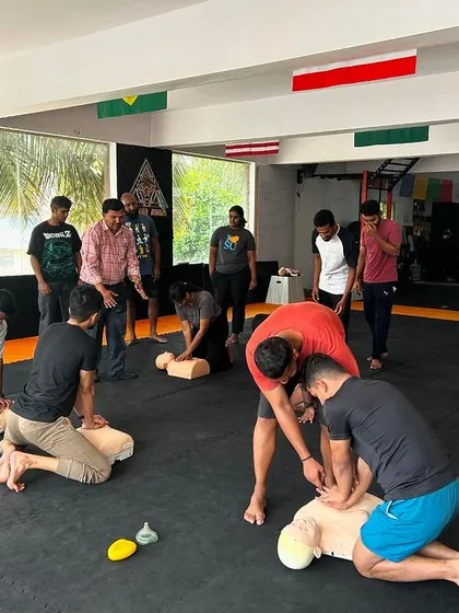 Life skills are more important than combat skills. Our team participating in a 4-hour First Aid course, learning CPR and other emergency protocols.