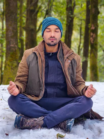 The path to inner peace requires dedication, no matter the outer conditions. Practicing meditation in the quiet cold of a snowy forest is a reminder that stillness can be cultivated anywhere. This is the commitment I bring to my own practice and share with everyone I teach.