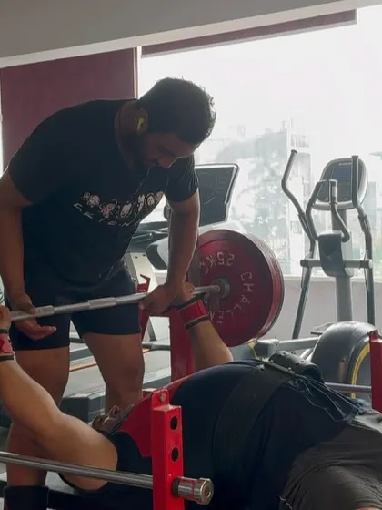 One of my oldest students, Ravish, preparing for the Delhi State Bench Press championship. It's great to see him back in the game.