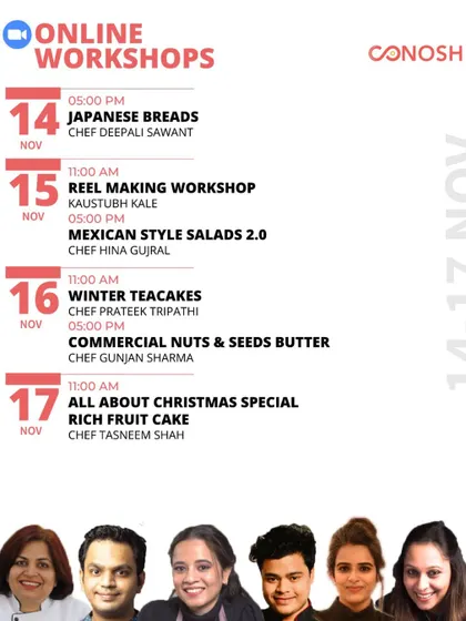 My mid-November schedule is packed with classes to master all aspects of baking and business, from Japanese breads and reel making to winter teacakes and a Christmas fruit cake.