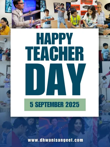 Our "Happy Teacher's Day" collage, celebrating the gurus who inspire our students every day. We deeply value the Guru-Shishya bond and the dedication of our faculty.
