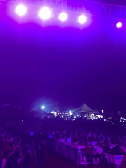 The view from the stage at the 'Abhimata Sambhrama' event. Seeing thousands of people gathered from surrounding villages, united by their love for music, is incredibly heartwarming.