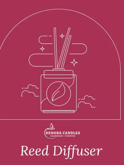 This graphic represents the core of my reed diffuser line. It symbolizes a product that brings a natural, calming, and consistent aroma into your personal space.