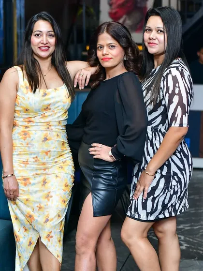 A group of friends dressed to impress at Hydra Club. The stylish crowd always brings an extra layer of energy to the party.