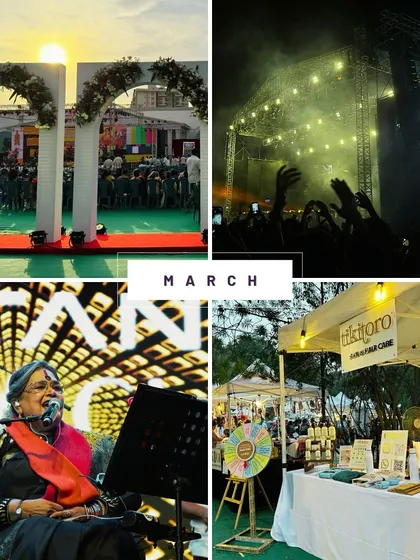 March was a month of vibrant events, from a beautiful outdoor wedding setup to a high-energy concert and a performance by the legendary Usha Uthup.