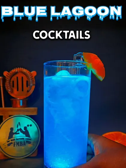 Beyond the show, we craft visually stunning and delicious drinks. This vibrant Blue Lagoon is just one example of the custom cocktails we can create for your event.