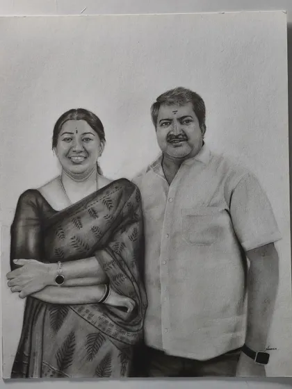A classic portrait of a smiling couple, showcasing my ability to capture warmth and personality.