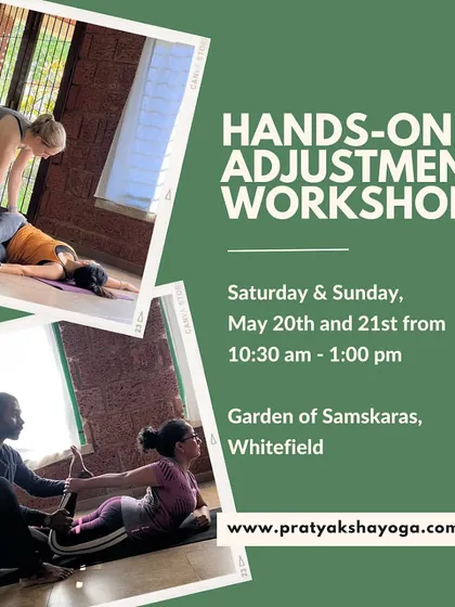 Our Hands-on Adjustment Workshop for yoga teachers is coming up. This 2-day, 5-hour workshop will give you the confidence to make corrections in every spinal movement.