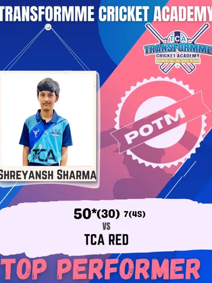 Shreyansh Sharma, who scored a brilliant unbeaten fifty to be named a top performer.