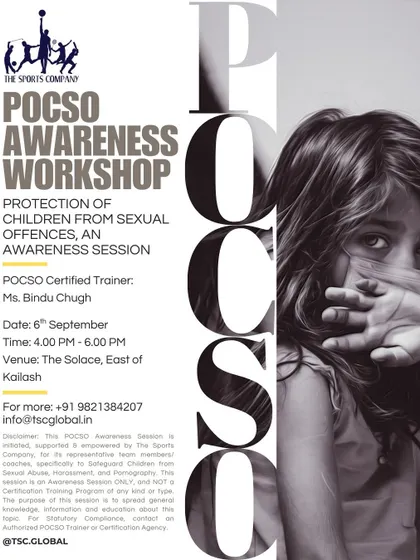 Your child's safety is our highest priority. We regularly conduct certified POCSO awareness workshops for our coaches and staff to ensure we provide a secure, respectful, and trustworthy environment for every athlete in our ecosystem.