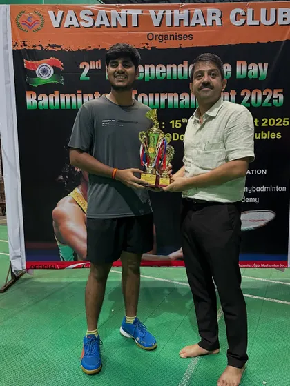 Spandan and Mandar, the C Group Men's Doubles champions.