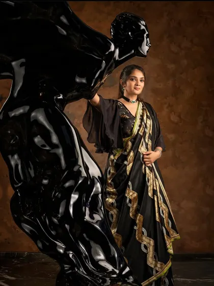 Another stunning image from the 'Woman of Substance' project, where the saree drape adds to the artistic and powerful composition.