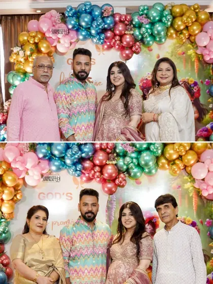 More happy family moments from the Janmashtami-themed Godh Bharai. It's so wonderful to see multiple generations coming together to bless the parents-to-be.