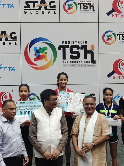 Our team of champions and officials at the 4th UP State Ranking Tournament. The numerous medals and certificates are a testament to the depth of talent we nurture across all age groups, from U-11 to Women's.