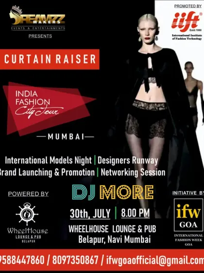 This poster is for a fashion show curtain-raiser event I played at, combining high fashion with high-energy music.