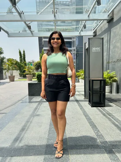 Feeling confident and strong after a productive day of work meetings.