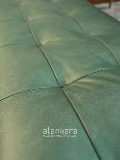 Additional views of our custom benches and stools, highlighting the tufted leather details and the solid teak wood construction from various angles.