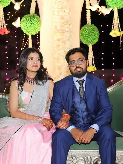 A sweet moment captured on our sangeet stage. These are the memories you'll cherish forever.