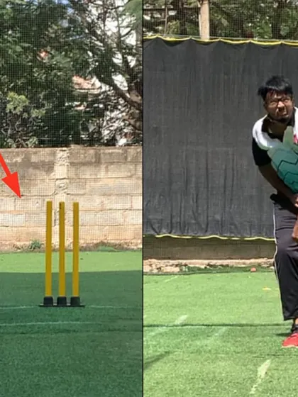 From a poor finish to a well-aligned one. This transformation was achieved by focusing on the fundamentals of body alignment and stride, helping this chinaman bowler gain control.
