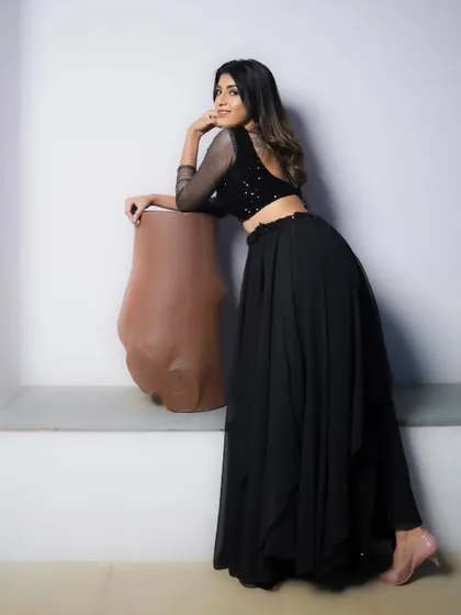 A slightly different angle of the minimalist shot, offering another option for a fashion lookbook.