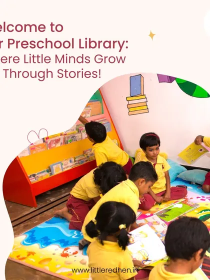 Our vibrant library comes to life as children explore the shelves and share books on a colorful playmat. With over 800 titles, this space is central to our mission of creating lifelong readers.