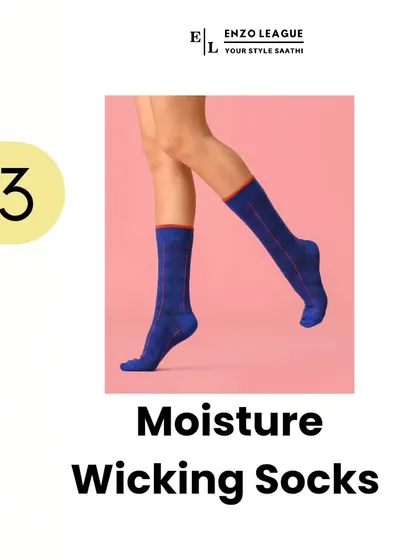 Moisture-wicking socks are a game-changer during the monsoon. They help keep your feet dry and comfortable, preventing blisters and odor even if your shoes get a little damp.