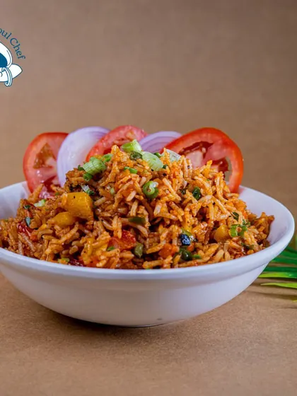 A taste of Korea for your event. My Nasi Korean Rice is a flavorful fried rice dish packed with vegetables and authentic Korean spices, offering a unique and delicious main course option.