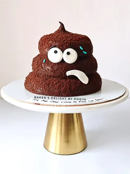 I couldn't say no to this quirky request! This poop emoji cake was a fun and humorous creation that proves cakes don't always have to be serious.
