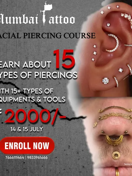 Thinking about our Facial Piercing Course? This is what you get. You will learn over 15 different types of piercings and get familiar with more than 15 types of professional equipment and tools. This is a complete package to turn you into a pro piercer.
