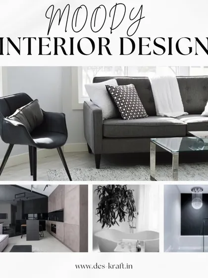 For those who love drama and sophistication, this mood board explores our "Moody Interior Design" style, characterized by dark tones and modern silhouettes.
