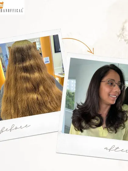 From faded to fabulous. This client's transformation features a darker, richer brown hue that accentuates her natural beauty, plus a great cut to complete the look.