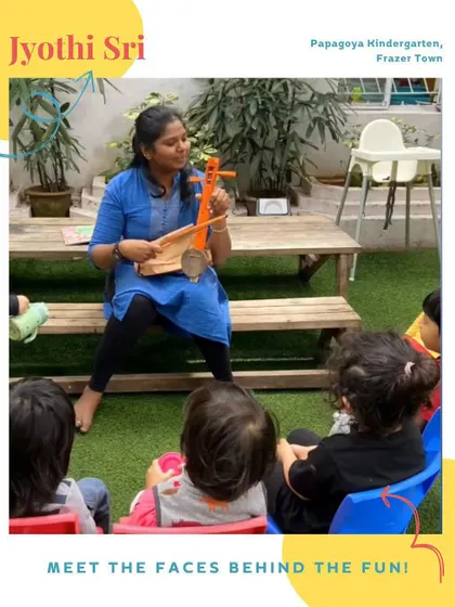 Meet Jyothi, a Playmaker bursting with energy and creativity. She is passionate about designing and handcrafting games that the children absolutely love.