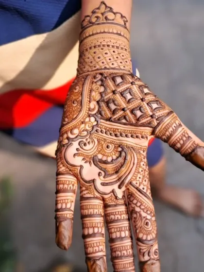 Another angle of the intricate party design, highlighting the shading and fine line work.