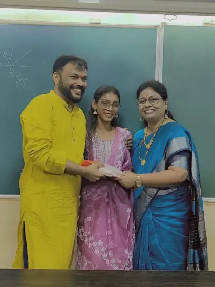 Another happy moment from our Diwali celebration. These personal interactions during festivals help strengthen the student-teacher bond.