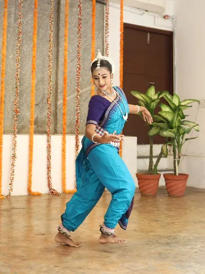 A young Odissi dancer performs at our Platform Performances event.