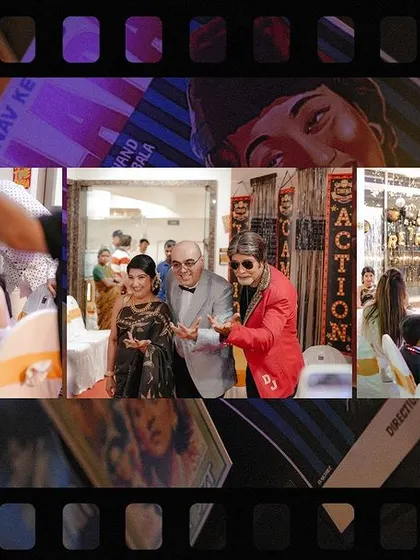 Another film-strip style collage that captures the vintage vibe of the party.