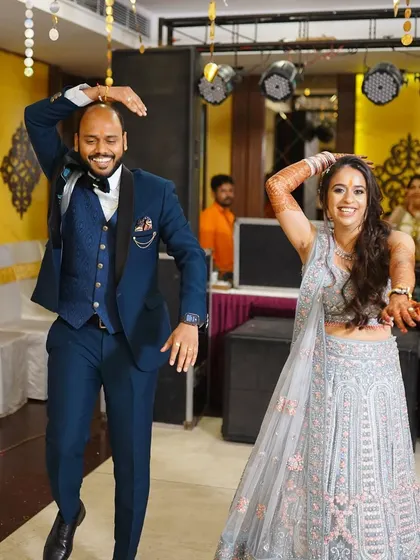 This couple nails a synchronized move, showing how practice leads to a polished and impressive performance.