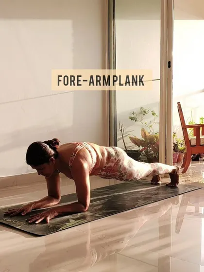 The forearm plank is a staple for a reason. It builds incredible endurance in the core, shoulders, and back. Holding this pose consistently will make a huge difference in your overall strength.