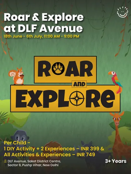 A poster for the Roar & Explore event, showing the different ticket options for various activities and experiences.