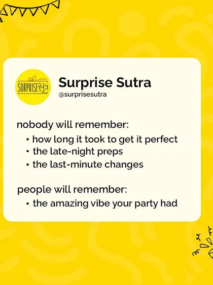 A little reminder of what truly matters. People will remember the amazing vibe your party had, and that's what we focus on creating every single time.
