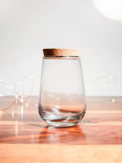 The foundation of your miniature world. Each DIY kit starts with a high-quality glass container with a cork lid, ready to be filled with life. This simple, elegant jar is the perfect vessel for your creative vision.