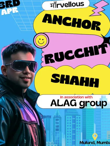A cool, retro-style poster for a show in Mulund with the ALAG group. Ready for a fun night.