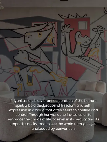 A quote from The Artist Fix feature, stating that our work "invites us all to embrace the chaos of life."