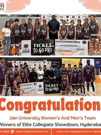 Congratulations to the Jain University Men's and Women's Basketball teams for winning the Elite Collegiate Showdown in Hyderabad.