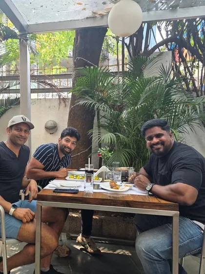 Catching up over a healthy meal. We've all been in this industry for a long time.