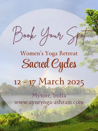 Captions will provide specific details about each retreat, its facilitators, and the daily activities, as seen in the media (e.g., "Learn the theory of Qigong and Traditional Chinese Medicine," "A serendipitous meeting at our ashram led to the creation of our Yin Yang Yoga retreat," "Daily offerings at our Bhakti retreat include kirtan and ecstatic dance.").