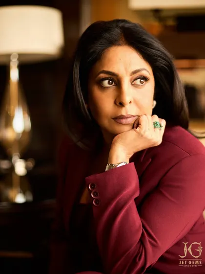 The powerful and elegant Shefali Shah, adorned with my emerald and diamond ring. Her contemplative look perfectly matches the deep, thoughtful beauty of the gemstone.
