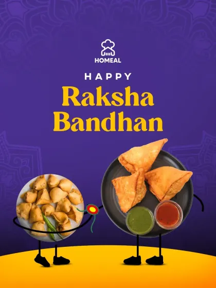 Happy Raksha Bandhan! Celebrating the sweet and savory bond between siblings with a plate of crispy, homemade samosas. It's a bond of love, from one foodie to another.